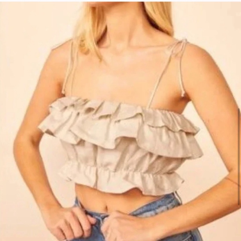 NWT Reformation Ruskin Crop Linen Tank
